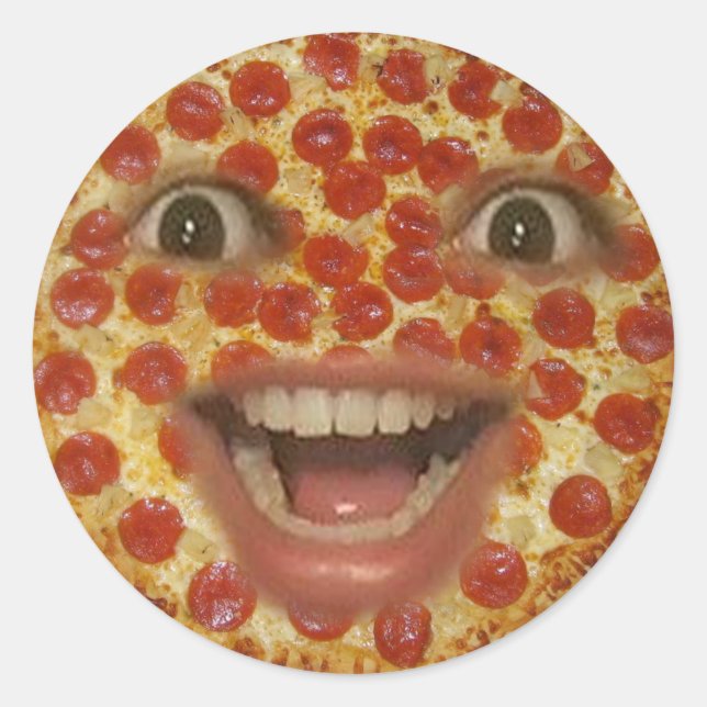 Pizza Face Sticker (Front)