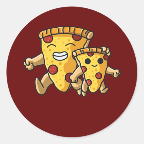 Pizza Father and Son Pizza Family  Classic Round Sticker