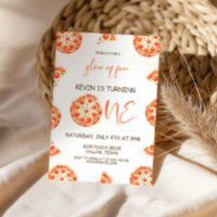 Pizza First Birthday Invite, Pizza 1st Birthday 