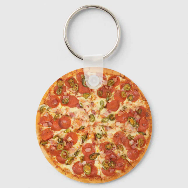 pizza Food Key Chain Zazzle