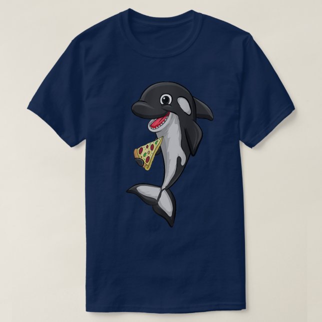 Pizza Food Love Killer Whale Orca Lover Animal Wom T-Shirt (Design Front)