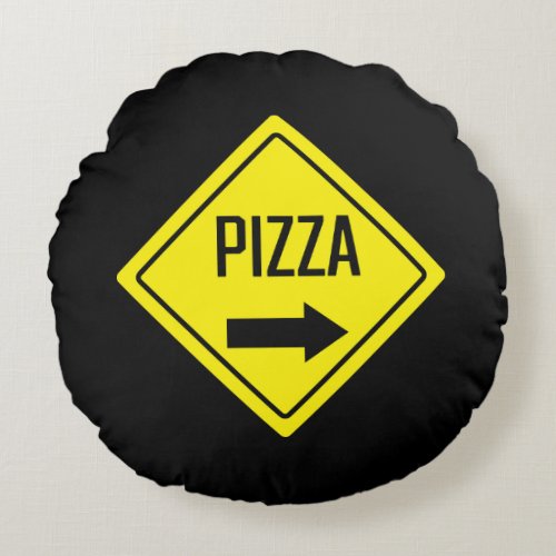 Pizza  Food Sign  Round Pillow