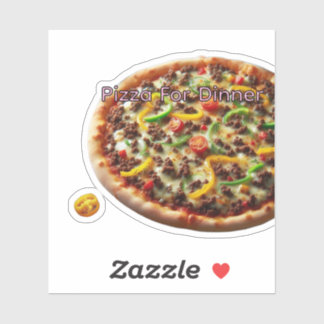 Pizza for Dinner Sticker