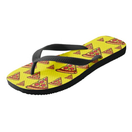 Pizza Friday Design _ Adult Flip Flops Wide Strap Flip Flops