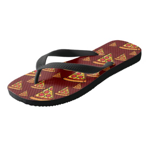 Pizza Friday Design _ Adult Flip Flops Wide Strap Flip Flops