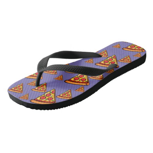 Pizza Friday Design _ Adult Flip Flops Wide Strap Flip Flops