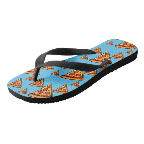 Pizza Friday Design _ Adult Flip Flops Wide Strap Flip Flops