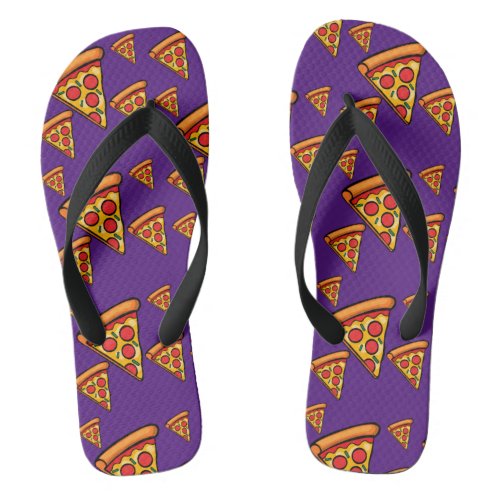 Pizza Friday Design _ Adult Flip Flops Wide Strap Flip Flops