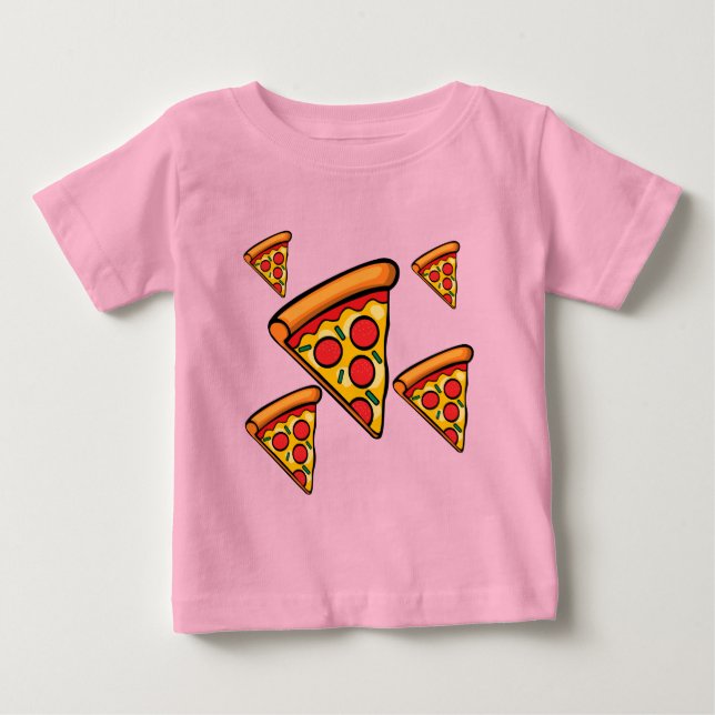 Pizza Friday Design - Baby Fine Jersey T-Shirt (Front)
