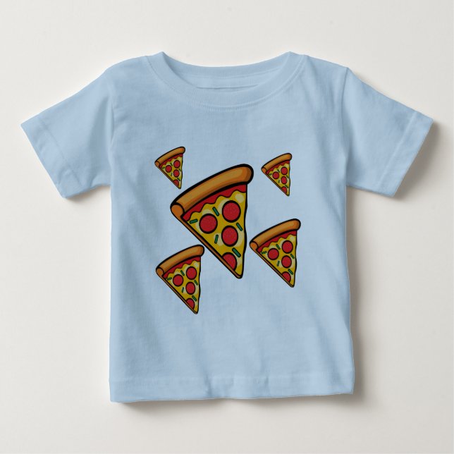 Pizza Friday Design - Baby Fine Jersey T-Shirt (Front)