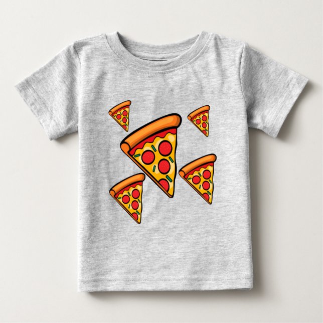 Pizza Friday Design - Baby Fine Jersey T-Shirt (Front)