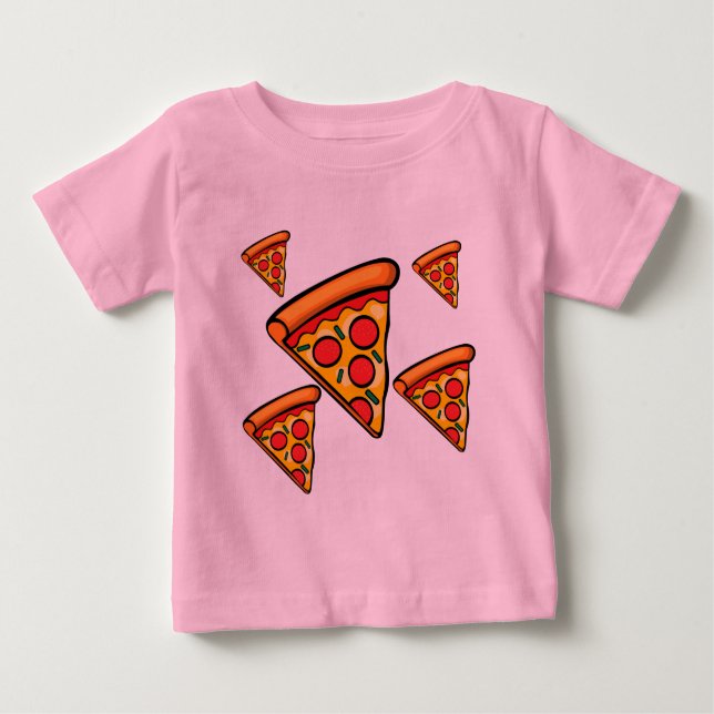 Pizza Friday Design - Baby Fine Jersey T-Shirt (Front)