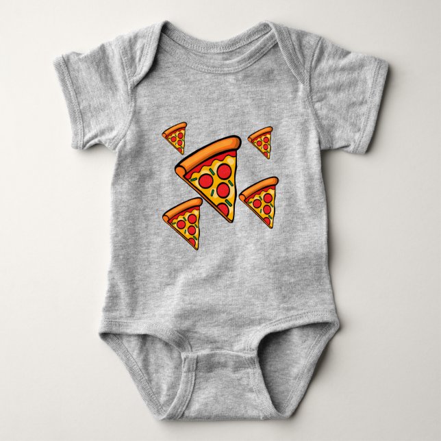 Pizza Friday Design - Baby Jersey Bodysuit (Front)