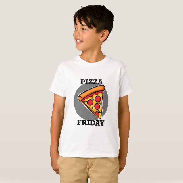 Pizza Friday Design - Kids' Basic T-Shirt (Front Full)