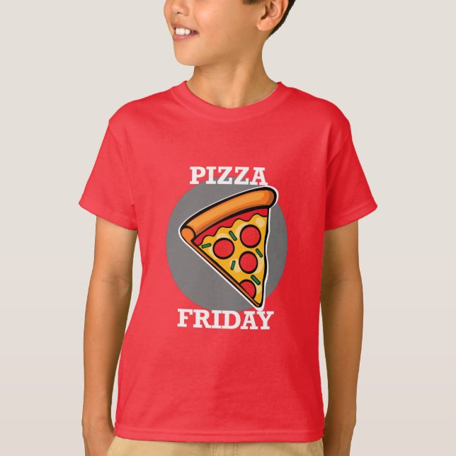 Pizza Friday Design - Kids' Basic T-Shirt (Front)
