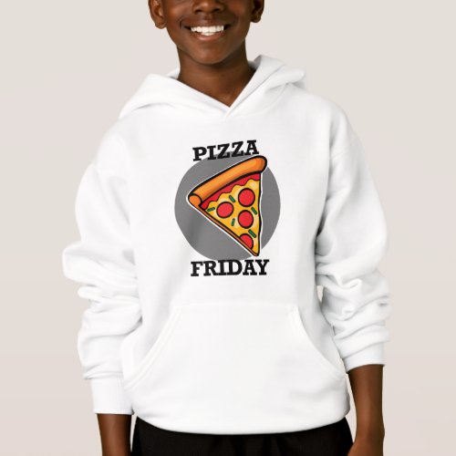 Pizza Friday Design _ Kids Pullover Hoodie