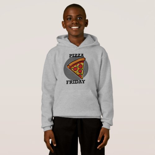 Pizza Friday Design _ Kids Pullover Hoodie