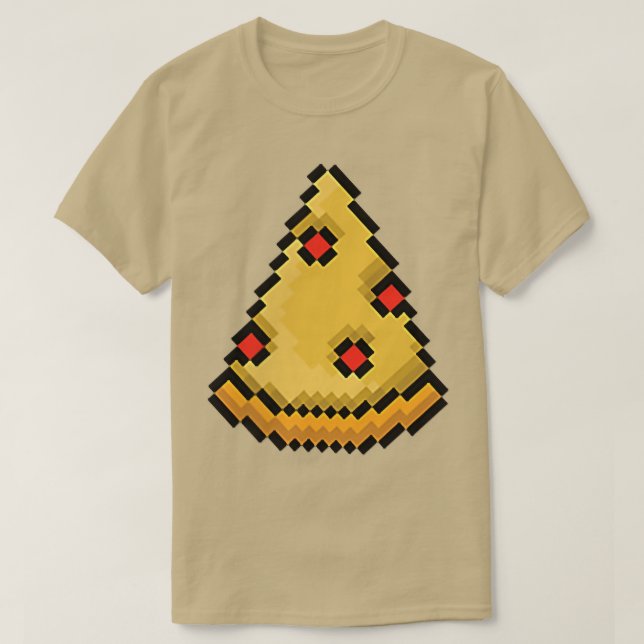 Pizza Funny Fast Food Piel Art Video Gamer Gaming  T-Shirt (Design Front)