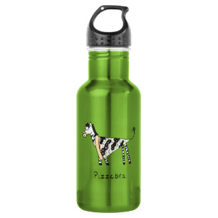 Pizza Funny Kids Zebra Stainless Steel Water Bottle
