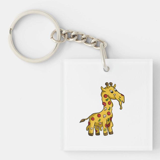 pizza giraffe keychain (Front)
