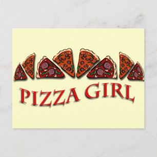 Pizza Girl Postcard