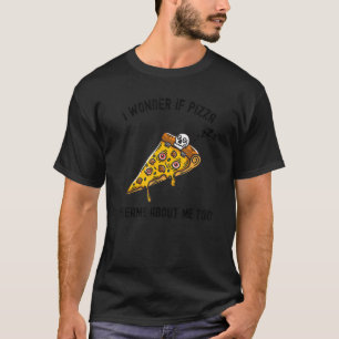 Pizza Goth Funny Foodie Skeleton Humor Food Meme T-Shirt