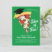 Pizza Graduation Party Invitation (Standing Front)