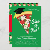 Pizza Graduation Party Invitation (Front/Back)