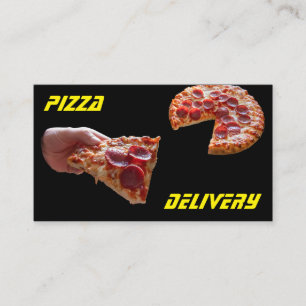Pizza guy pizza delivery service as pizza cab business card