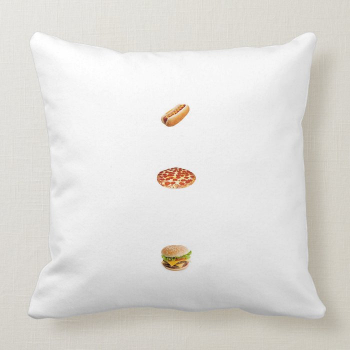 pizza hamburger hot dog throw pillows