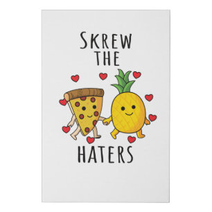 Pizza Hawaii Pineapple Pizza Food Faux Canvas Print
