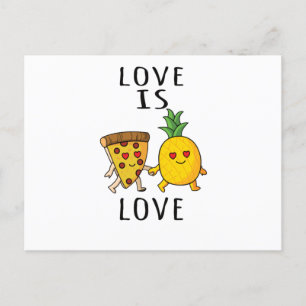 Pizza Hawaii Pineapple Pizza Food Postcard