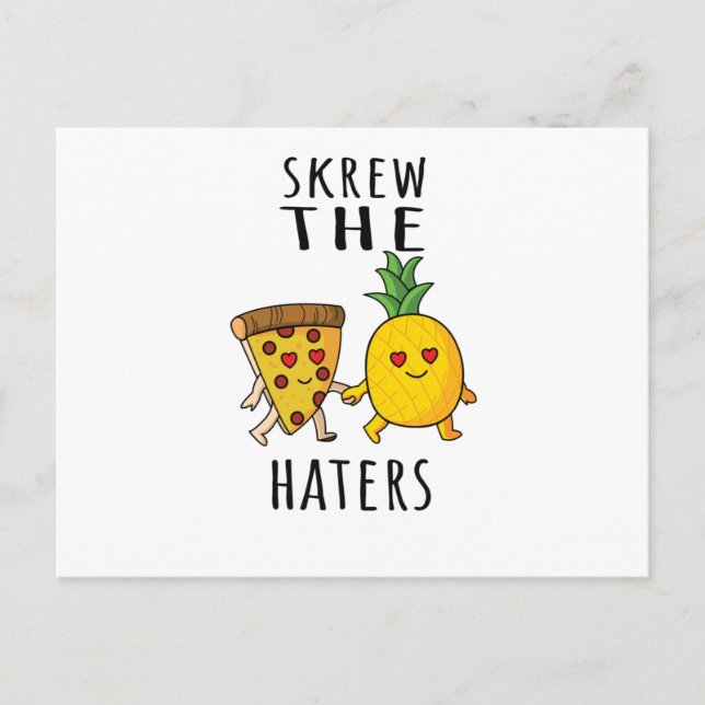 Pizza Hawaii Pineapple Pizza Food Postcard (Front)