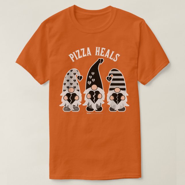 Pizza Heals Anti-valentine's Day Gnomes 3266 T-Shirt (Design Front)