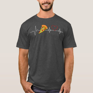 Pizza heart beat love pulse funny pizza lovers T-Shirt