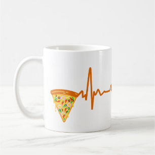 Pizza Heart beat Shirt Funny Pizza Lover Coffee Mug