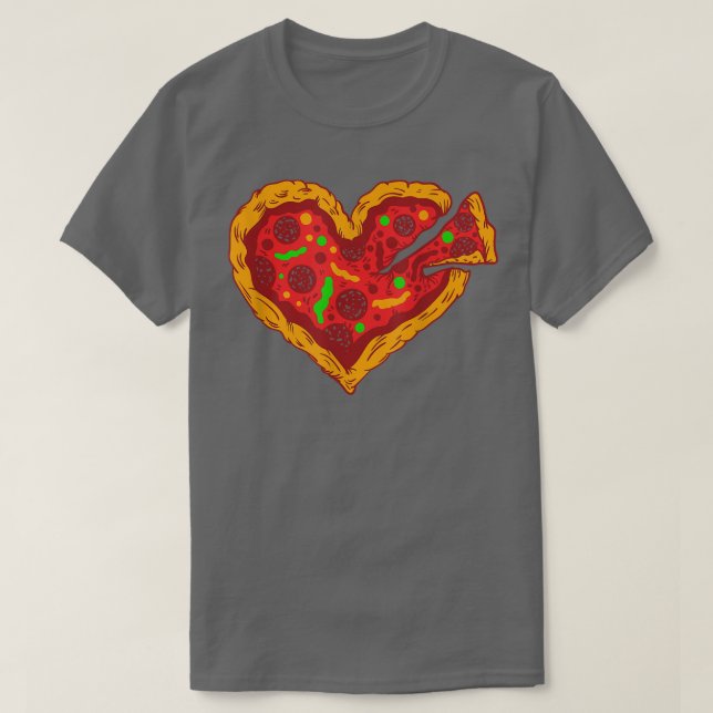 Pizza Heart Humor Italian Dish Pizza Food Lover Me T-Shirt (Design Front)