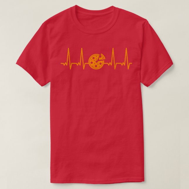 Pizza Heartbeat Designfunny Pizza 16703294 T-Shirt (Design Front)