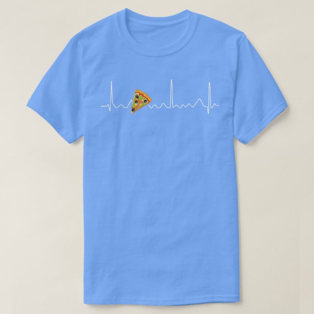 Pizza Heartbeat Funny Design For Pizza Lovers 1672 T-Shirt (Design Front)