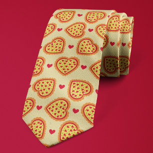 Pizza Hearts Cute Fun Pizza Lover Neck Tie