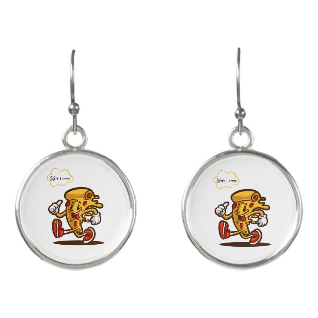 pizza, here i come earrings (Front)