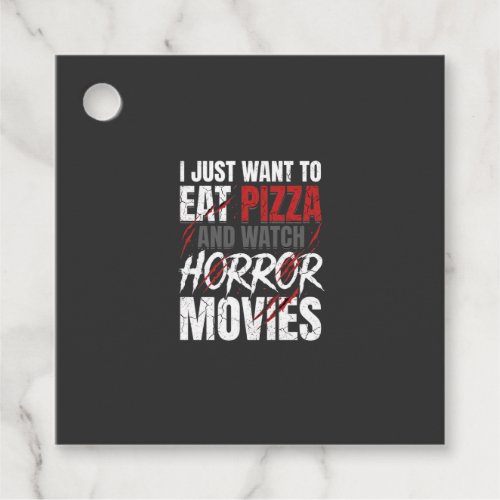 Pizza Horror Movies Halloween Design_1 Favor Tags