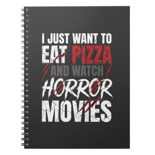 Pizza Horror Movies Halloween Design_1 Notebook