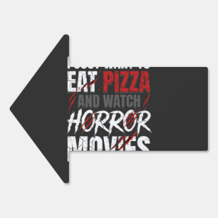 Pizza Horror Movies Halloween Design_1 Sign