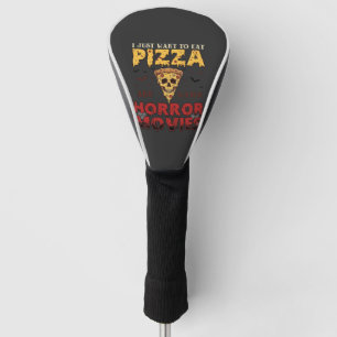 Pizza Horror Movies Halloween Skull Bats Spiderweb Golf Head Cover