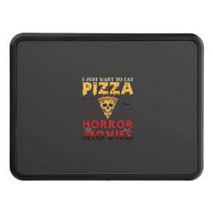 Pizza Horror Movies Halloween Skull Bats Spiderweb Hitch Cover