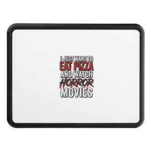Pizza Horror Movies Vintage Halloween Typography S Hitch Cover