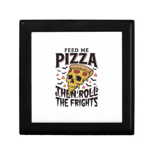 Pizza Horror Shirt Vintage Engraving Movie Night D Gift Box