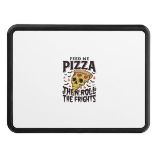 Pizza Horror Shirt Vintage Engraving Movie Night D Hitch Cover