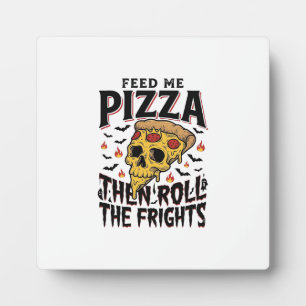 Pizza Horror Shirt Vintage Engraving Movie Night D Plaque